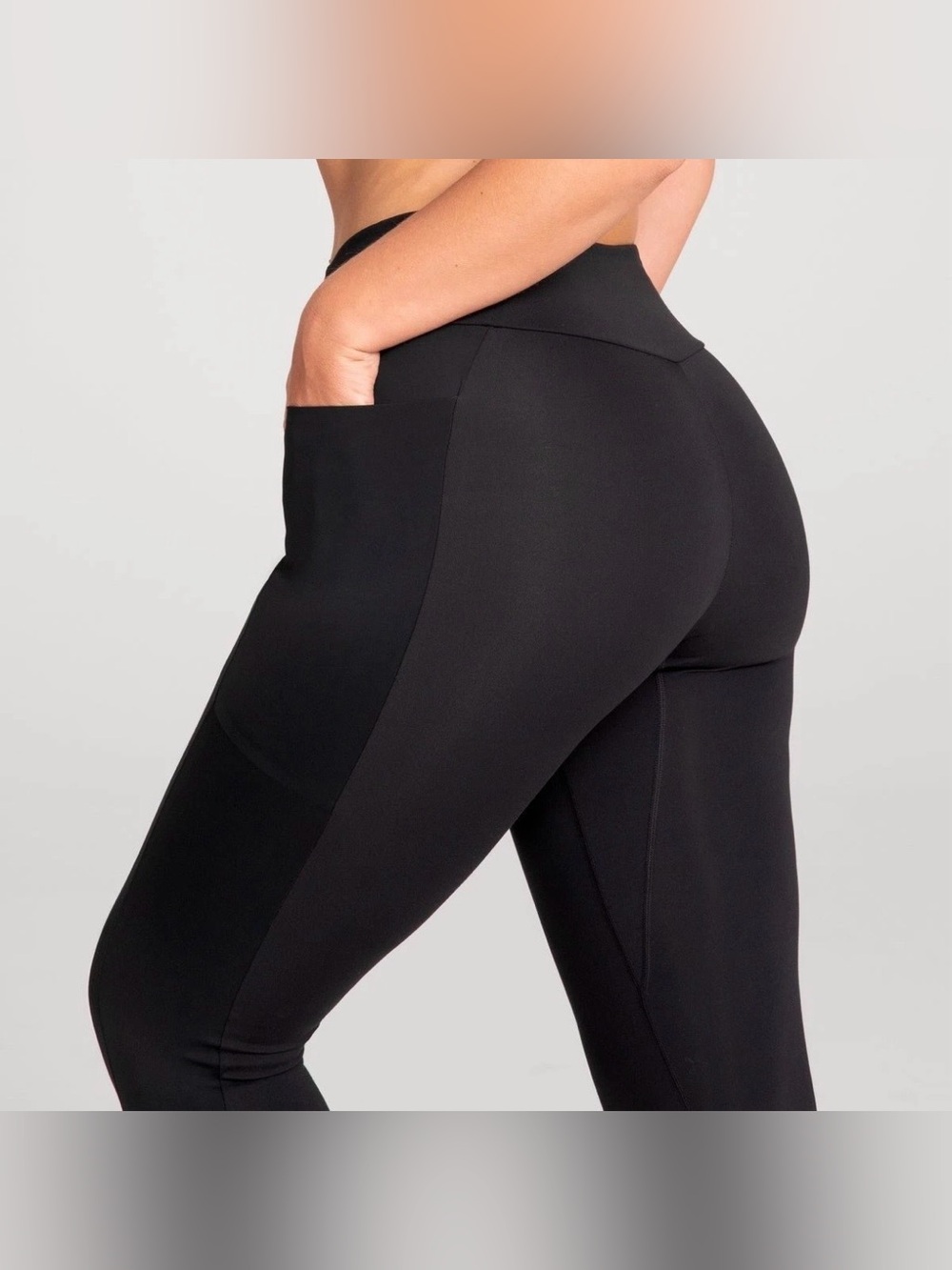 Honeylove Shapewear InnerPower Pocket Legging 2.0 L Black High Rise Athleisure